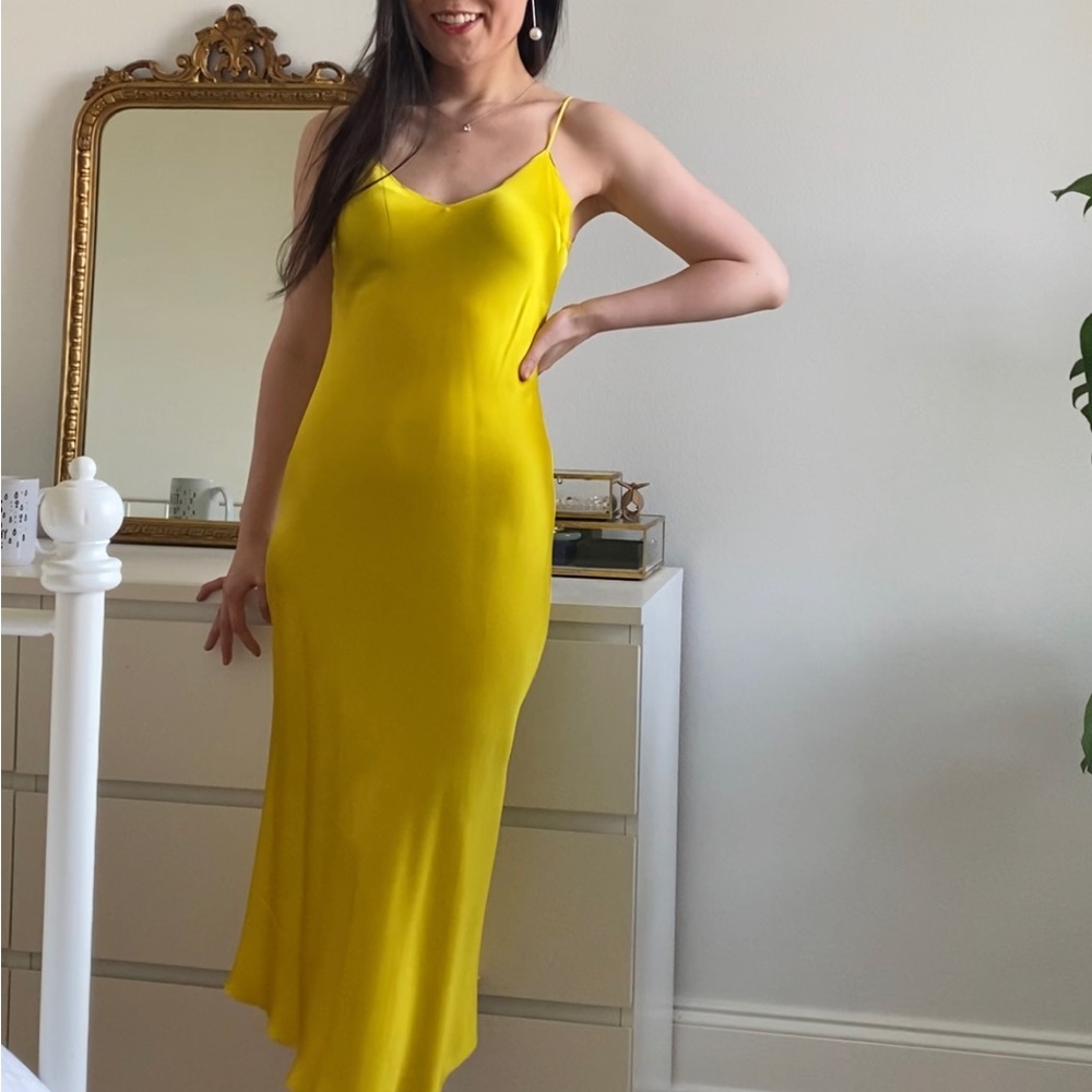 Price firm: Dannijo 100% Silk Daffodil Midi Slip Dress Size XS